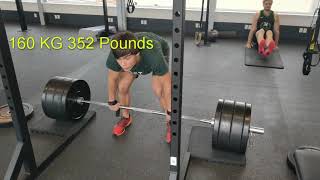 My Monthly progress! 160 KG DEADLIFT ATTEMPT!