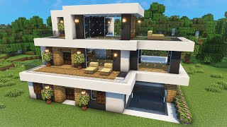 Minecraft Survival Modern House Tutorial