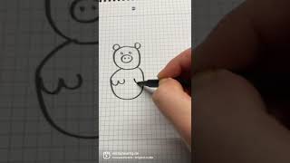 #shorts Schweinchen zeichnen - Witzige Zeichenübung - Zeichnen für Anfänger - Fun Doodle - Drawing