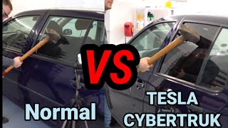 Normal Car Glass Vs Tesla CyberTruk  | Glass Smash