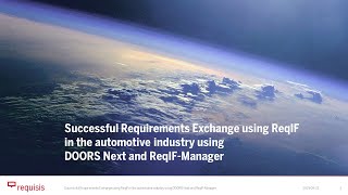 Requirements Exchange using ReqIF in the automotive industry using DOORS Next and ReqIF-Manager