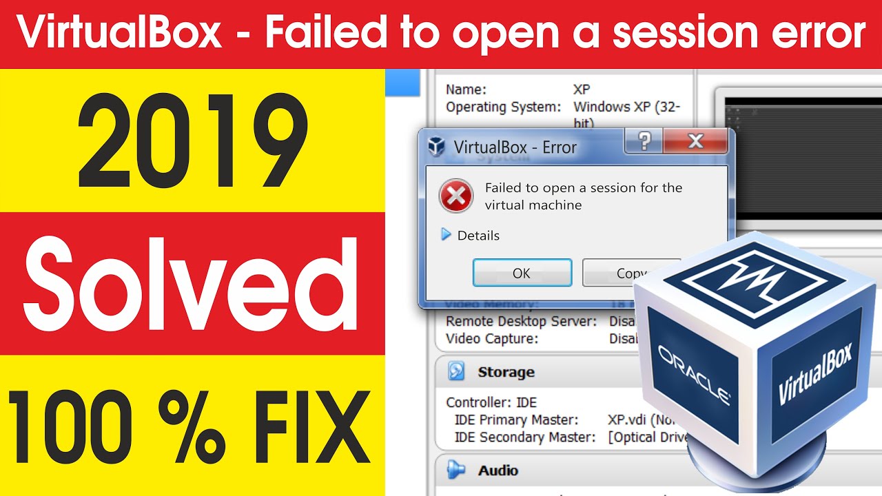 Open com fail. VIRTUALBOX Error. Failed open to session for the Virtual Machine. Open failed.