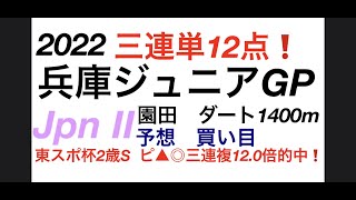 兵庫ジュニアグランプリ2022予想　買い目❗️