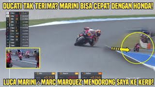 Kisruh! Ducati Tak Terima? Marini Cepat Dengan Honda! Marini : Marc Marquez Mendorong Saya ke Kerb!