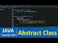 Java Tutorial #29 - Abstract Class and Abstract Methods in Java Programming
