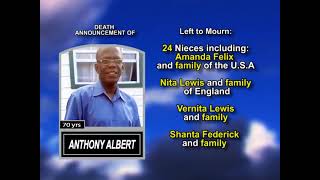 Anthony Albert ~ Long Obituary