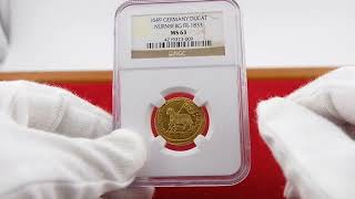 ドイツ ニュルンベルク 1649年 ラムダカット 金貨 希少タイプ NGC MS63