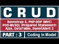 #3 CRUD App Using PHP-OOP, PDO-MySQL & Ajax | Coding in Model | Database & Table