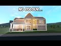 BUILDING A HOUSE IN BLOXBURG BUT I CAN'T COLOUR ANYTHING... | roblox