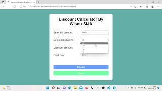 Discount Calculator In JavaScript With Source Code | Source Code