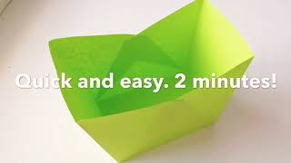Origami Gift box DIY/in 2 minutes. Quick and easy paper box. You need to try!