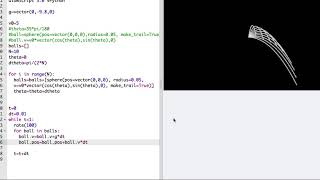 Physics Python Example: Using lists to launch MANY projectile motion balls