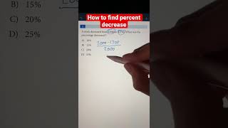 How to Calculate Percent Decrease | Math Formula for the SAT & ACT #shorts #math #maths