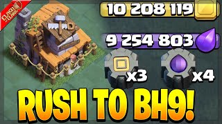 Rushing to Builder Hall 9  before Builder Base 2.0 Releases! - Clash of Clans