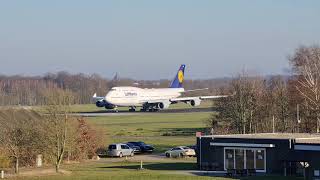 Second takeoff Boeing 747 Lufthansa Twente airport (S20 Ultra)