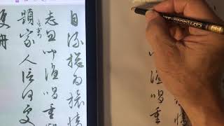 文徵明書法行草《自書記行詩 》鉛筆臨習。p1-10