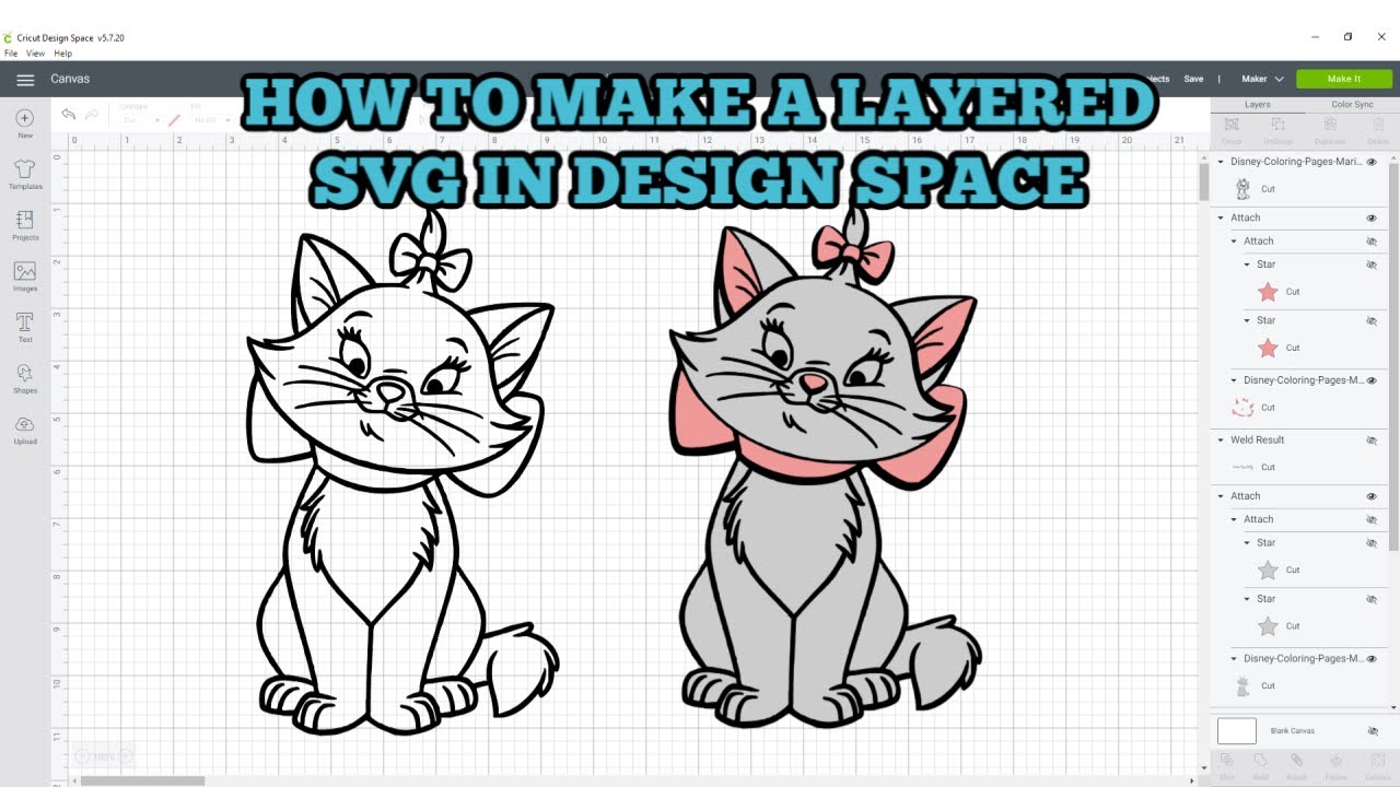 How To Make Layered SVGs In Design Space - Cricut - YouTube