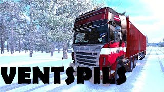 Spēlējam Euro Truck Simulator 2 - No Rīgas uz Ventspili!!