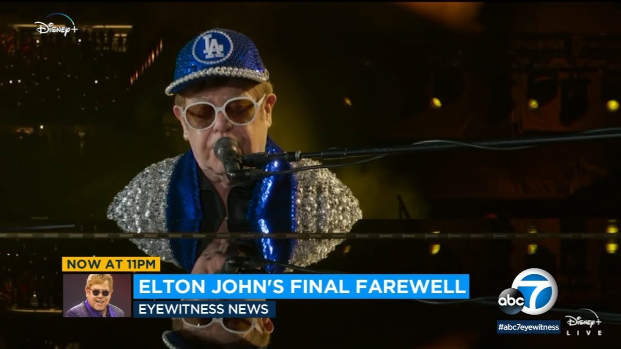 Elton John Says Farewell At Dodger Stadium - YouTube