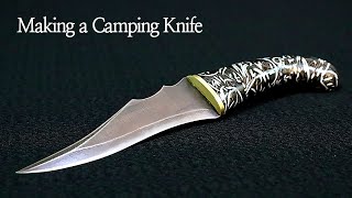 오래된 녹슨 톱날로 캠핑칼 만들기/Making a camping knife/칼만들기