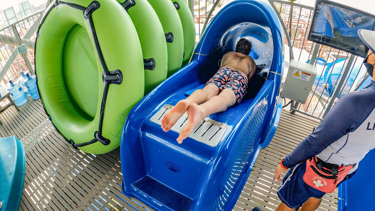 Mad Racer Water Slide Gopro Pov Laguna Waterpark Dubai Youtube