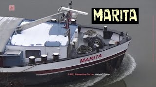 MARITA ENI 02315692 Inland Freighter Frachtschiff Vrachtschip | Shipspotting im Winter