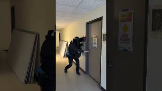 Single officer ballistic shield deployment