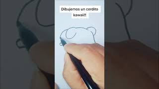 Cómo dibujar un CERDITO Kawaii muy fácil paso a paso 🐖 #cerdo #kawaii #kawai |Trucos Lindos Shorts
