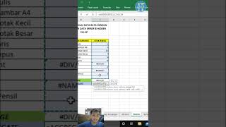 Menghitung Nilai Rata Rata dengan Mengabaikan Data Error dan Hidden Value di Excel