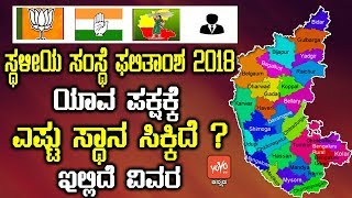 ಸ್ಥಳೀಯ ಸಂಸ್ಥೆ ಫಲಿತಾಂಶ 2018 ಯಾವ ಪಕ್ಷಕ್ಕೆ ಎಷ್ಟು ಸ್ಥಾನ ಸಿಕ್ಕಿದೆ ? | Municipal Election Karnataka 2018