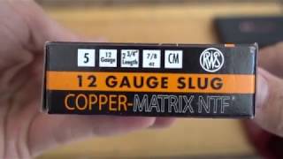 12 Gauge Copper Matrix Slug Analysis