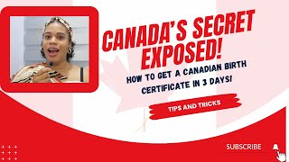 HOW TO APPLY FOR AN URGENT BIRTH CERTIFICATE IN CANADA | Step by Step process
