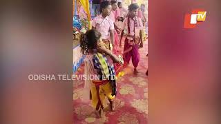 6-yr-old girl plays ‘Mridanga’ during ‘Astaprahari’ in Binika, catches eyeball