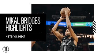 Mikal Bridges Highlights | Brooklyn Nets vs. Miami Heat | 3.25.23