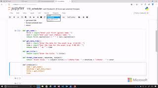 37 Python Beginner Strings and Functions - Build Scheduler Function