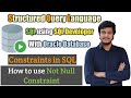 14.How to apply NOT NULL Constraint on Table Columns in SQL l NOT NULL l SQL l SQL Developer