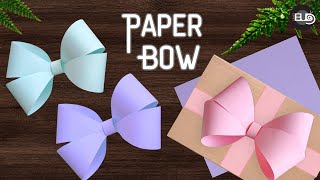 🎀How to Make Paper Bow Gift Topper🎁 Gift Wrapping Ideas | Quick \u0026 Easy DIY Paper Craft Tutorial |