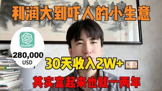 【副业推荐】利润大到惊人的小生意！30天收入2w＋，选择大于努力，其实富起来也就一两年 #副业 #tiktok赚钱 #工作 #兼职 #创业 #运营 #在家赚钱