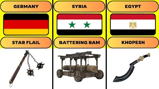 Ancient Weapons From Different Countries