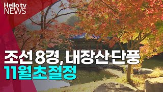 조선 8경, 내장산 단풍 경치…11월 초 절정