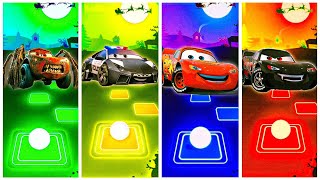 Police McQueen🆚Monster cars🆚Evil Lightning McQueen🆚🎶Tiles Hop EDM Rush Who Is Best�