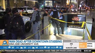 Fatal stabbing in Toronto's financial district