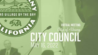 Albany City Council - May 16, 2022