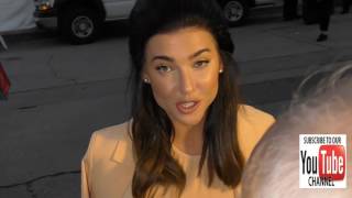 Jacqueline MacInnes Wood talks about her Christmas plans on Hollywood Blvd at the 85th Annual Hollyw