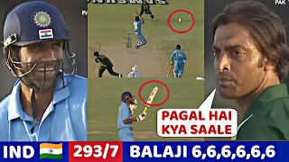 India Vs Pakistan 5th odi 2004 | When Shoaib Akhtar Messed with BALAJI then Balaji gave epic Reply😱🔥