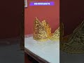 a kerala sai devotee made a crown in three models for baba who was worshiping at his home