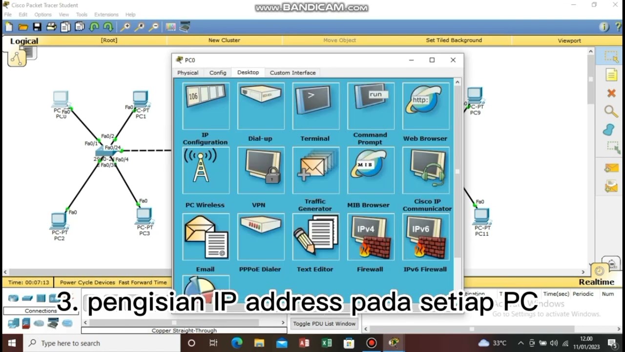 Cara Konfigurasi Vlan Mode Trunk (3 Switch, 12 PC) - YouTube