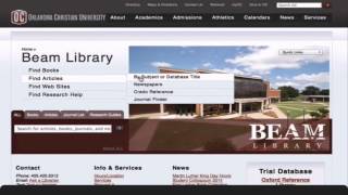 Finding an article by database title