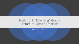 Math for Liberal Studies - Lecture 1.3.2 "Eulerizing" Practice Problems