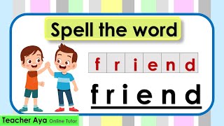 Learn how to spell some of the basic words || Learn how to spell || Spelling || Lesson with quiz